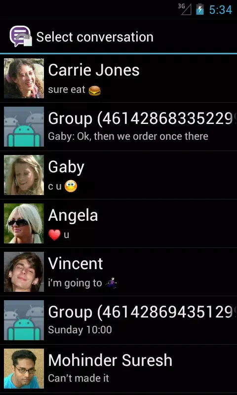 Captures d'écran de Backup Text for Viber