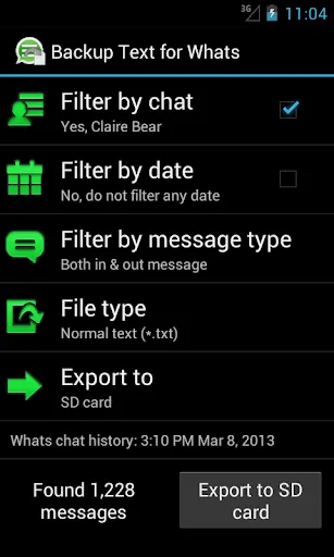 Tangkapan layar Backup Text Pro for Whats