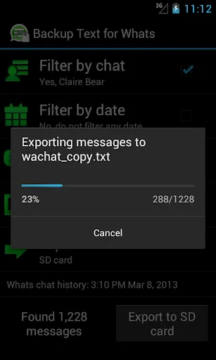 Tangkapan layar Backup Text Pro for Whats