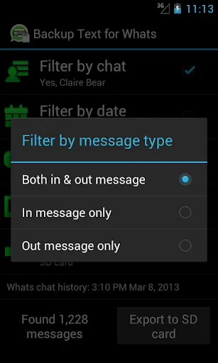Tangkapan layar Backup Text Pro for Whats