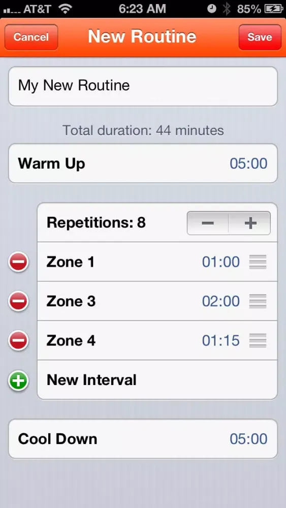 Скриншоты Zones - Cardio Interval Training Companion & Fitness Timer