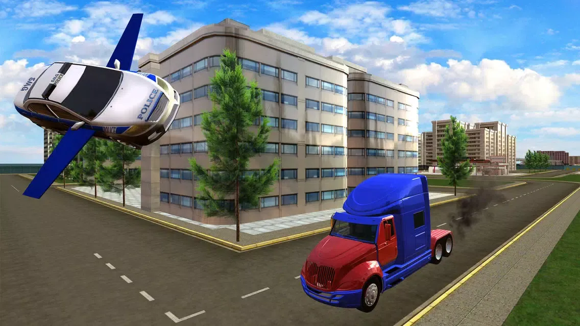 Flying Police Car Evolution 스크린샷