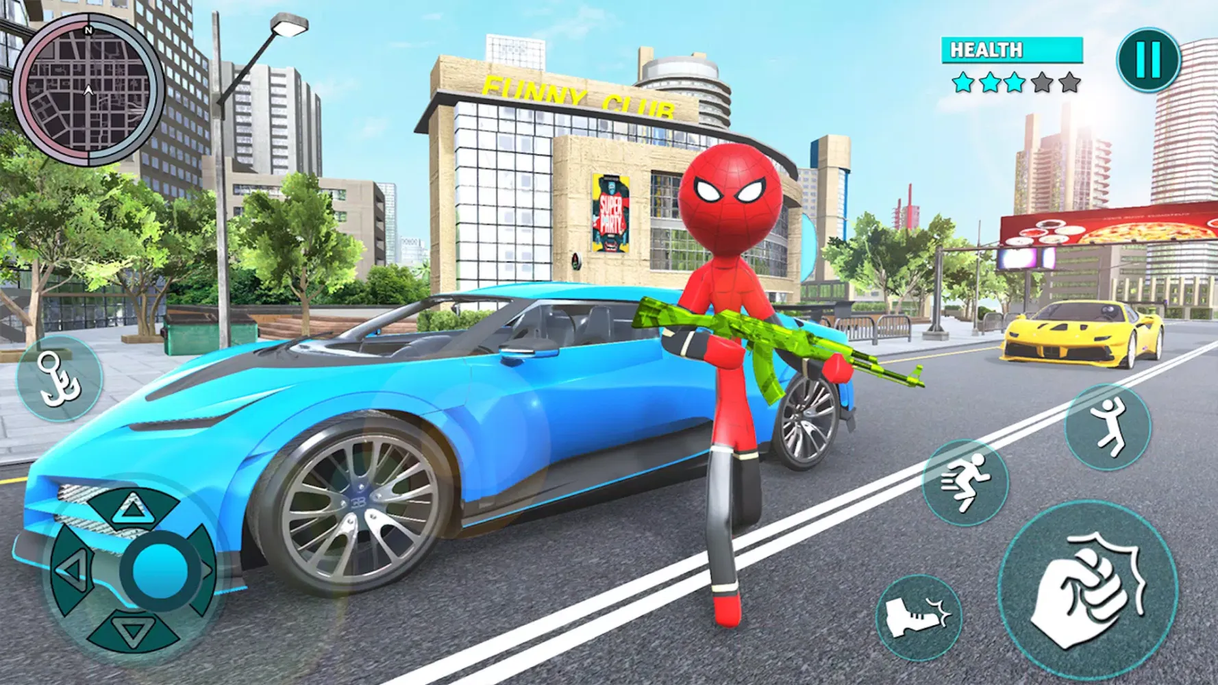 Rope Hero Spider Stickman War Screenshots