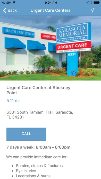 Zrzuty ekranu SMH Urgent Care