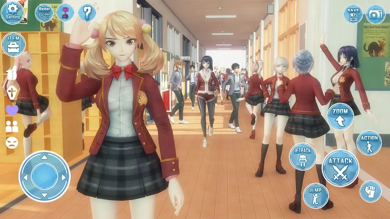 تصاویر Anime School Girl Dating Sim