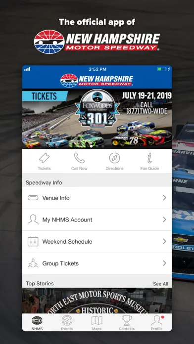 Ảnh chụp màn hình của New Hampshire Motor Speedway