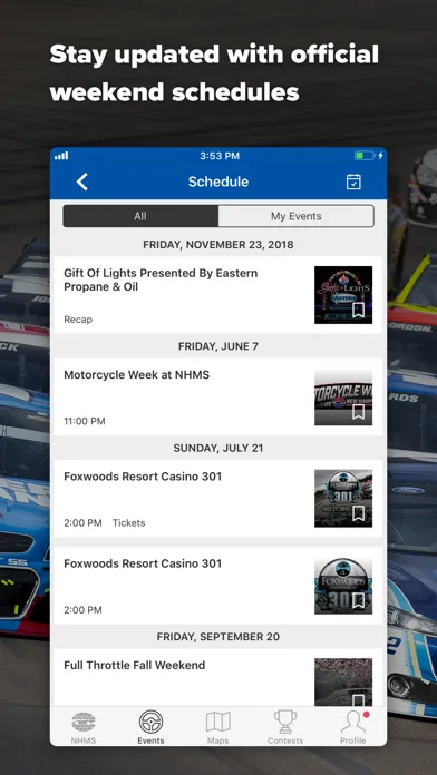 Ảnh chụp màn hình của New Hampshire Motor Speedway