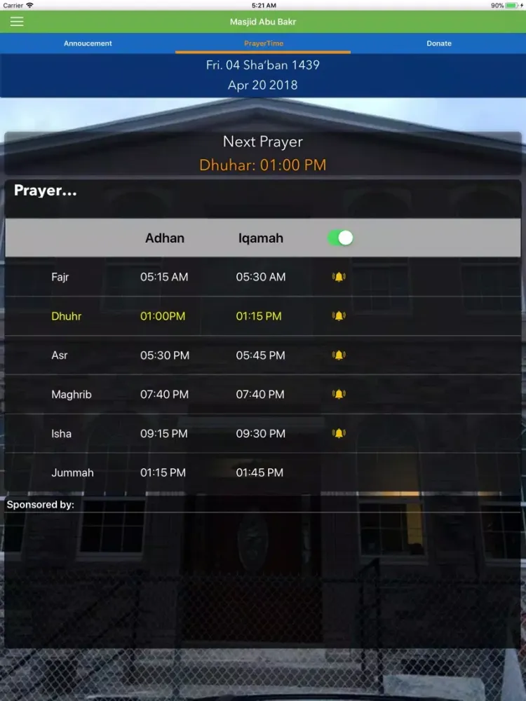 Скриншоты ICNJ-Masjid Abu Bakr iPad 