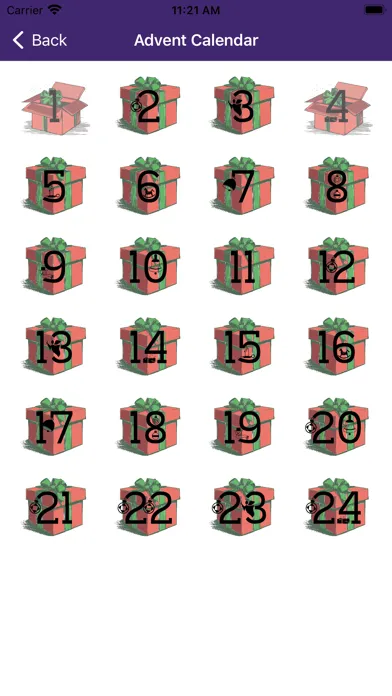 Capturas de tela do 2024 Christmas Advent Calendar