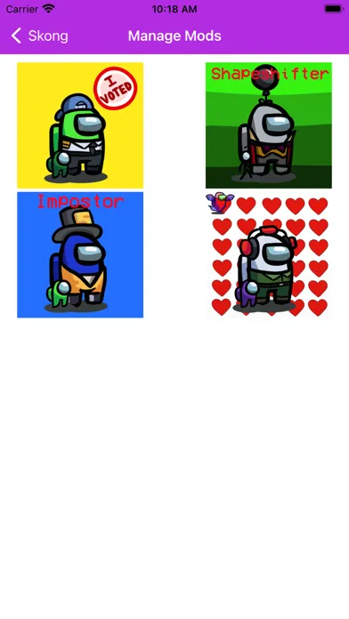 Capturas de tela do Skong - Among Us Skins Creator