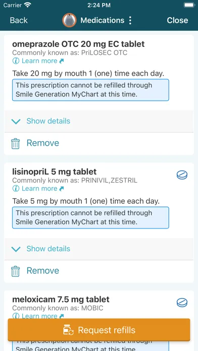 Скриншоты Smile Generation MyChart