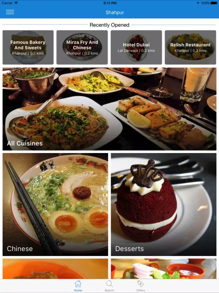 Ảnh chụp màn hình của BookMyFood iPad 