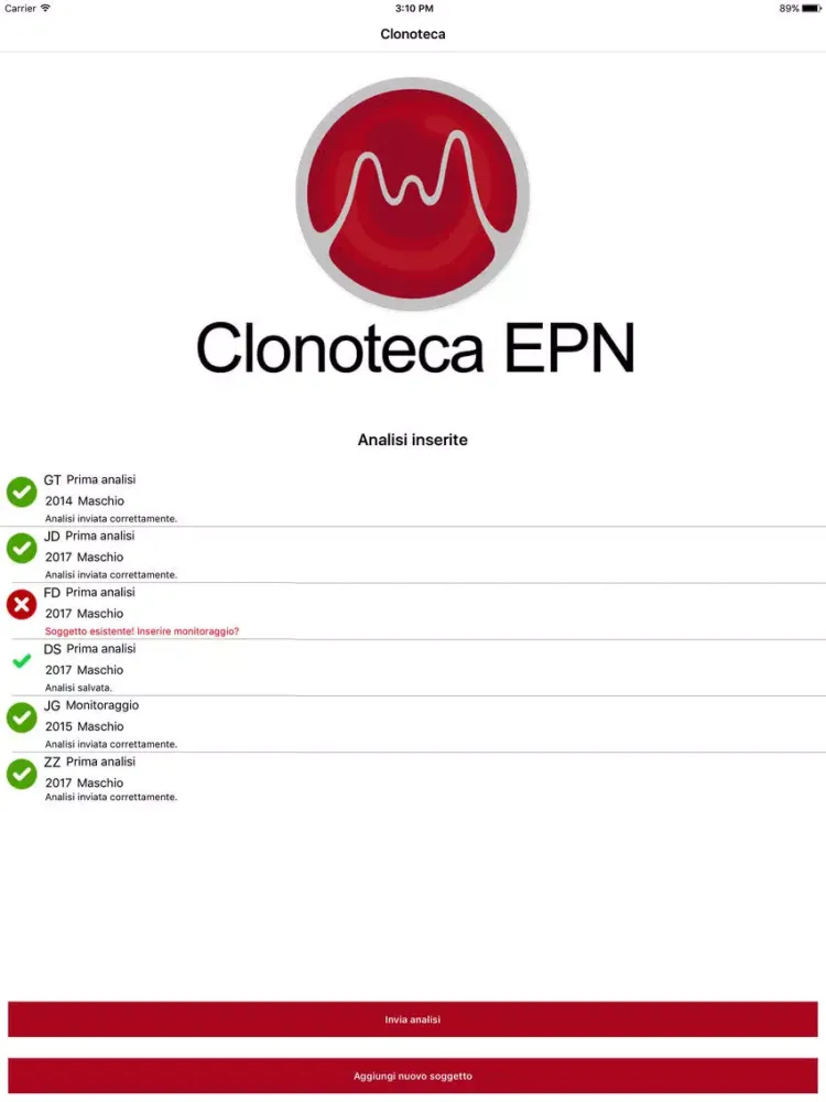 Скриншоты Clonoteca EPN iPad 
