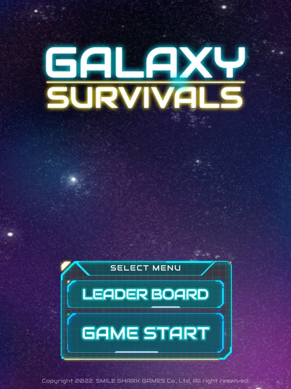 ภาพหน้าจอของ Galaxy Survivals iPad 