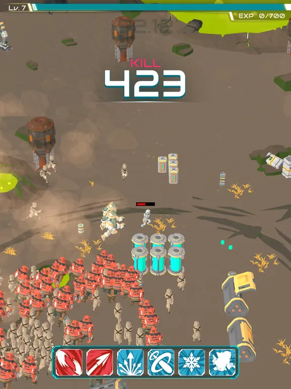 ภาพหน้าจอของ Galaxy Survivals iPad 