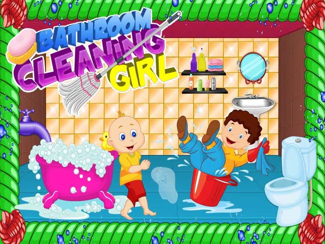 ภาพหน้าจอของ Bathroom Cleaning Girl - Cleanup & Washing Game iPad 