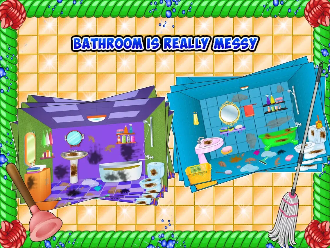 ภาพหน้าจอของ Bathroom Cleaning Girl - Cleanup & Washing Game iPad 