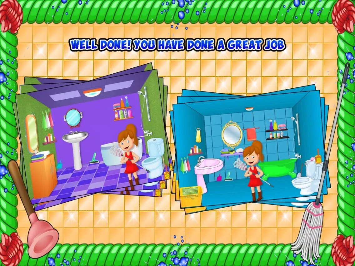 ภาพหน้าจอของ Bathroom Cleaning Girl - Cleanup & Washing Game iPad 