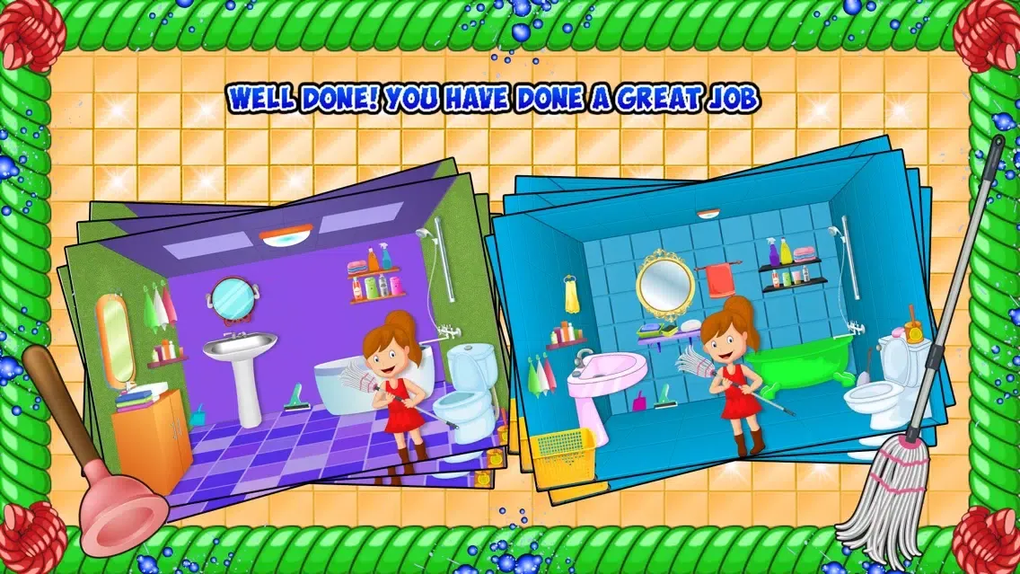 ภาพหน้าจอของ Bathroom Cleaning Girl - Cleanup & Washing Game
