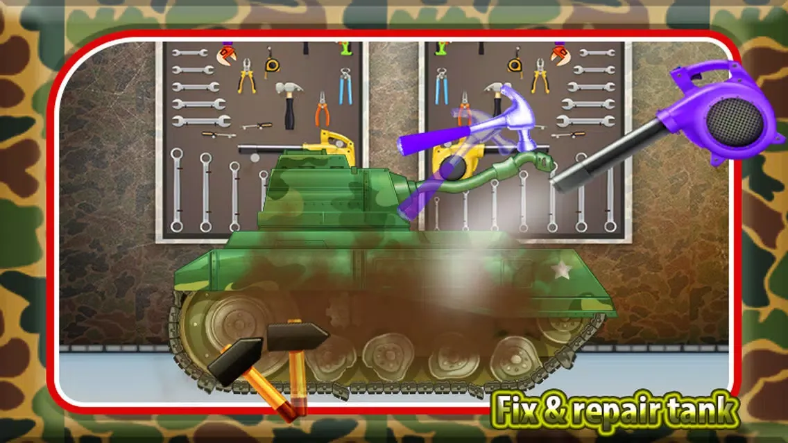 Capturas de pantalla de Kids Army Tank Repair – War Tanks Workshop