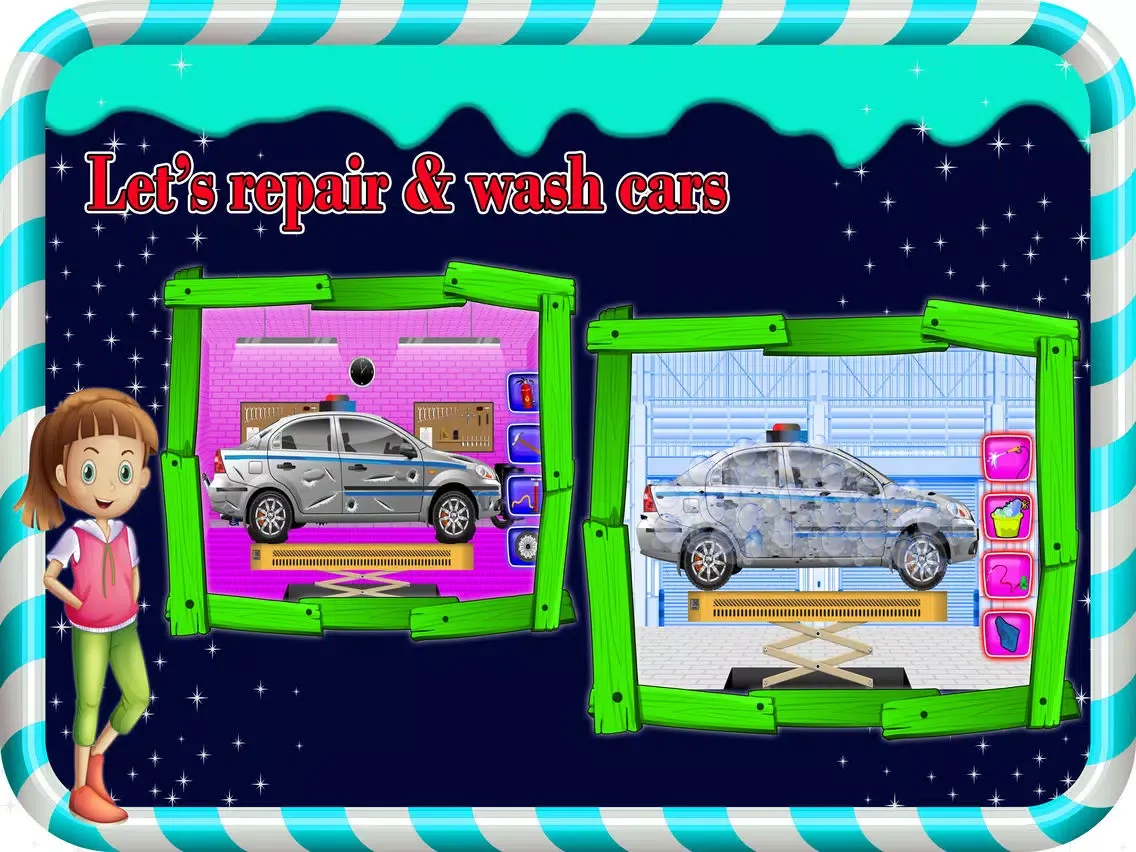 Police Car Repair & Fix it - Auto Vehicle Cleanup iPad 应用截图