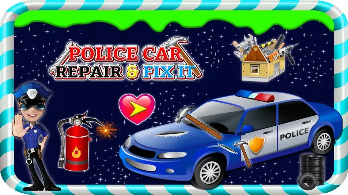 Police Car Repair & Fix it - Auto Vehicle Cleanup应用截图