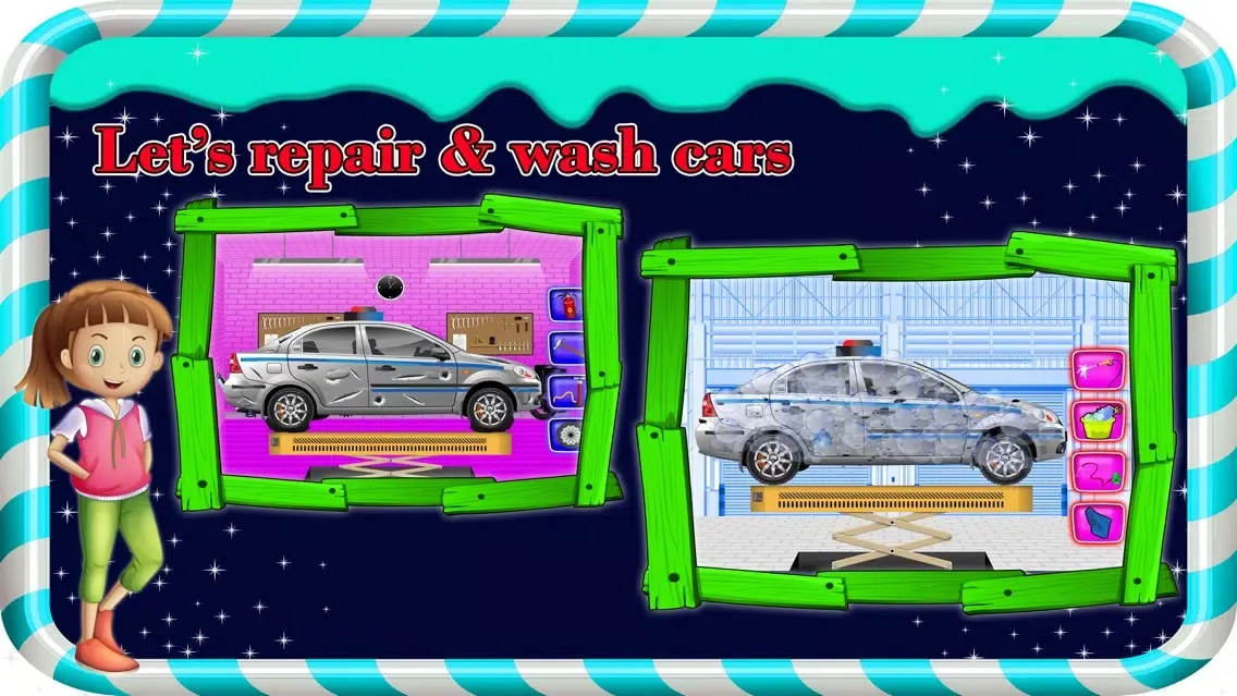 Police Car Repair & Fix it - Auto Vehicle Cleanup应用截图