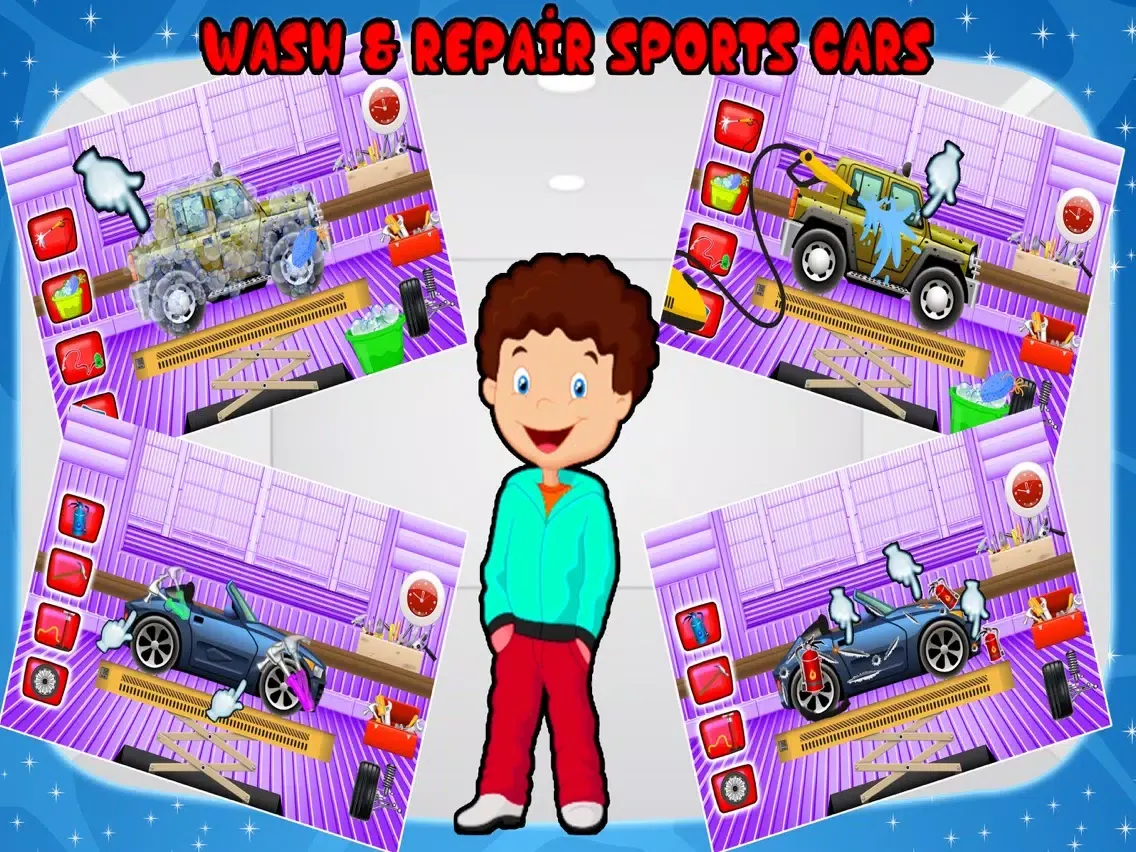 Capturas de pantalla de Sports car Repair & Fix it - Cleanup Spa Salon iPad 