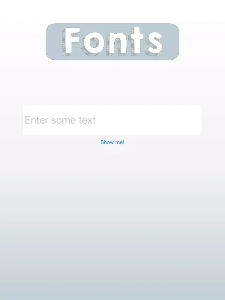 Ảnh chụp màn hình của Font Preview iPad 
