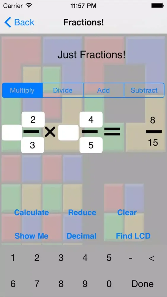 Captures d'écran de Just Fractions