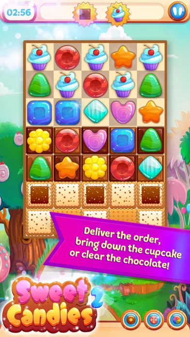 Tangkapan layar Sweet Candies 2: Match 3 Games
