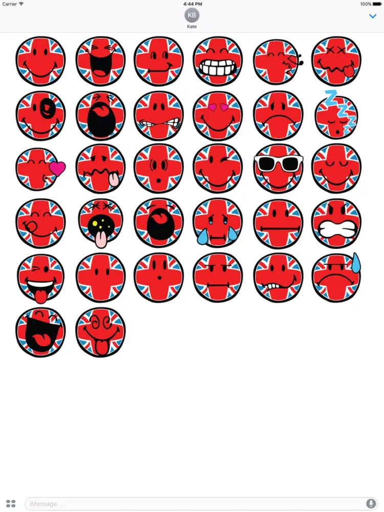 Smiley British Flags iPad  स्क्रीनशॉट