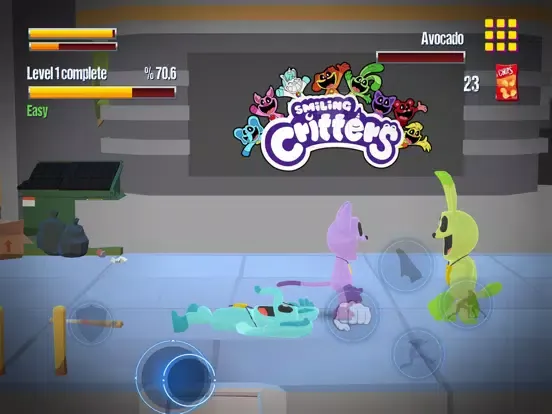 Smiling critters fight battle iPad  Screenshots