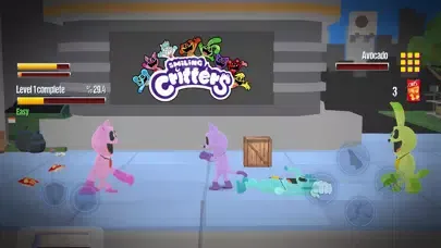 Smiling critters fight battle Screenshots