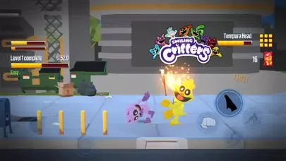 Smiling critters fight battle Screenshots