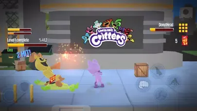 Smiling critters fight battle Screenshots