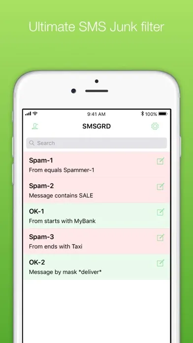 Screenshot di SMSGRD: SMS filter & blocker
