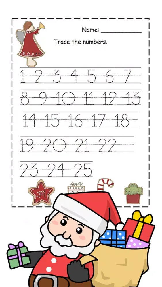 Zrzuty ekranu Christmas Number Tracing: Education Game