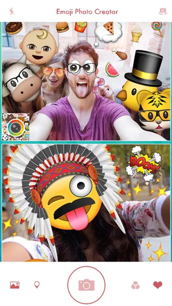 Emoji Photo Creator ! Fun Stickers For Free سکرین شاٹس