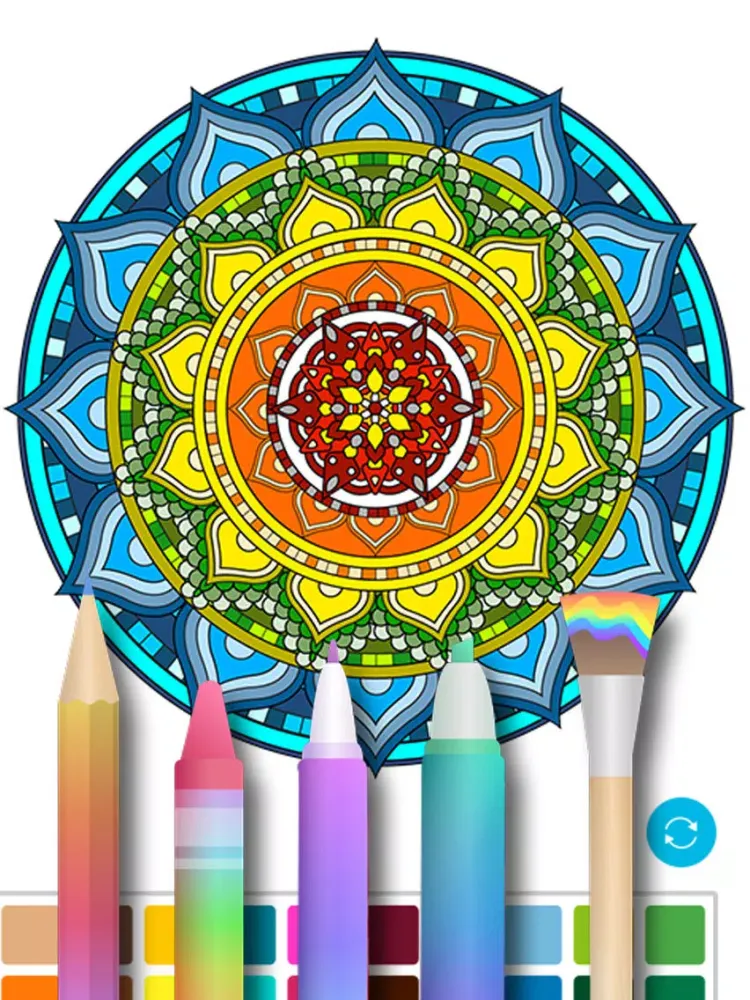 Mandala Coloring Patterns Free For Adults iPad 应用截图