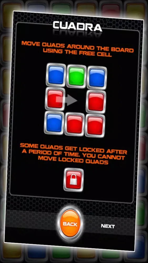 Capturas de tela do Cuadra - Move Around Candy, Jewels and Bubbles of the Same Color!