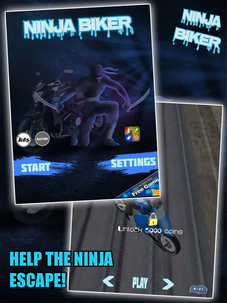 Capturas de pantalla de Ninja Biker - Highway to Train Track Rider iPad 