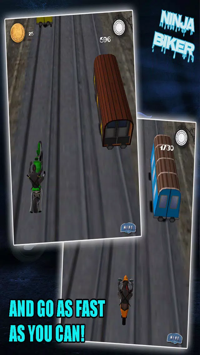 Capturas de pantalla de Ninja Biker - Highway to Train Track Rider