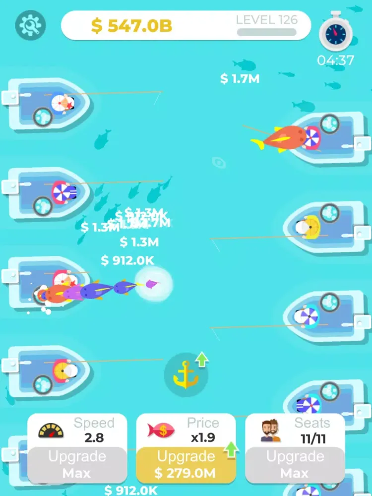 Capturas de pantalla de Idle Fishing Tycoon iPad 