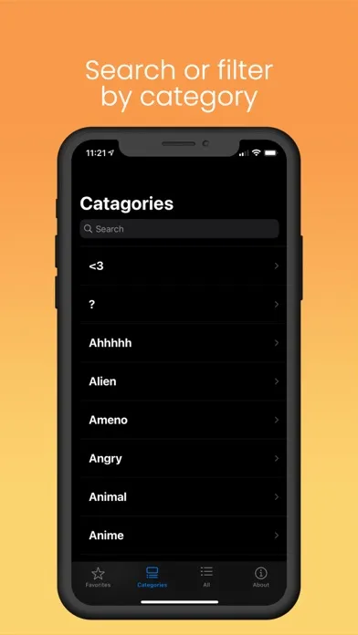 Capturas de tela do Emoticon Search