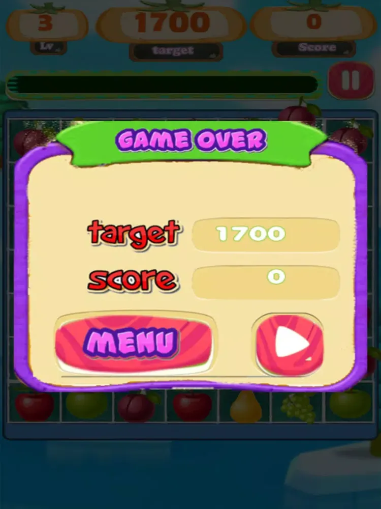 Tangkapan layar Fruit Pop Crush Plus 2018 iPad 