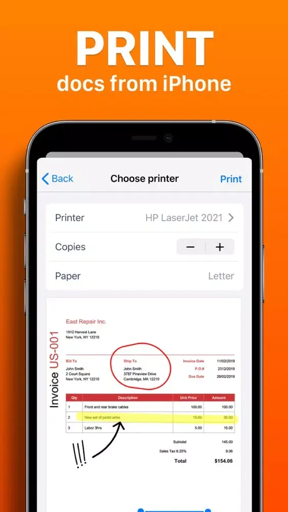 Capturas de tela do E-Signature App