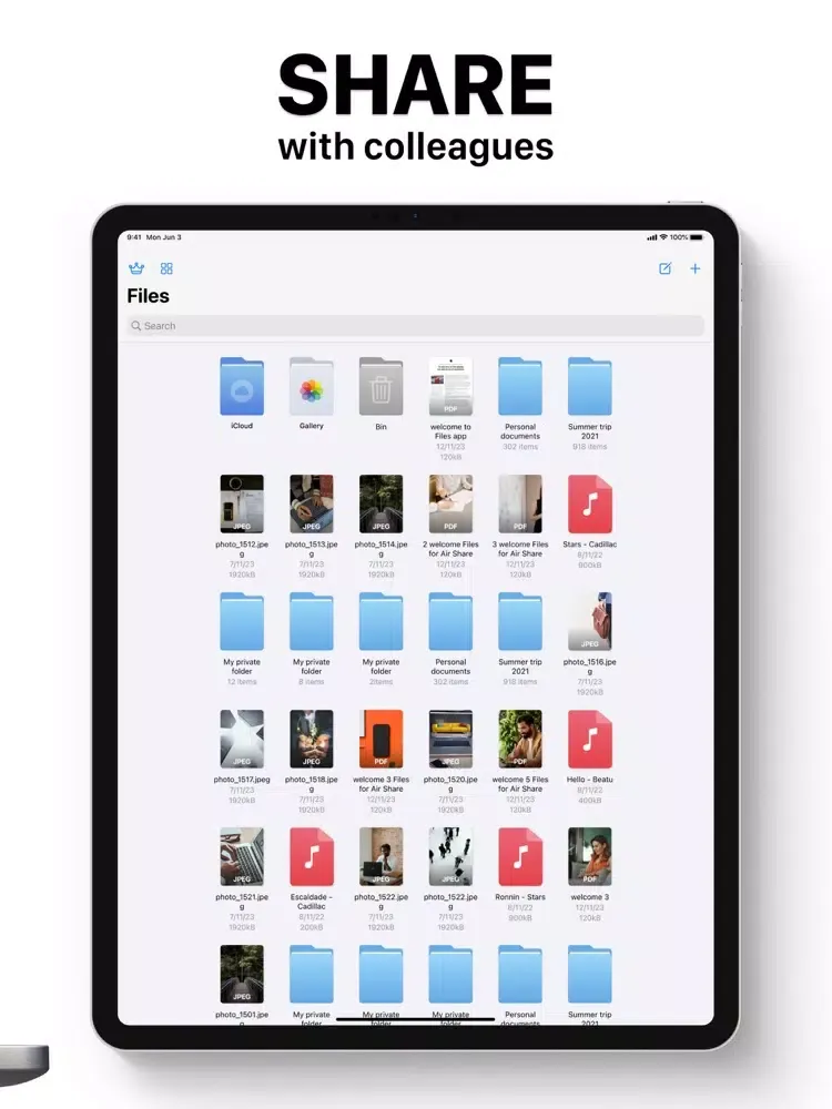 Captures d'écran de Files for Air Share iPad 