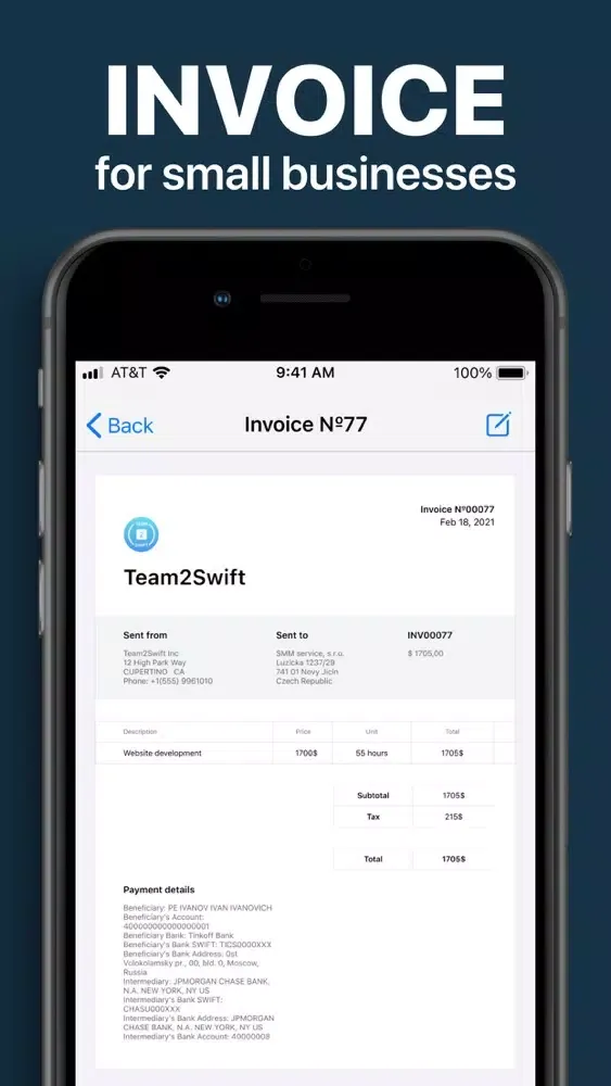 ภาพหน้าจอของ Invoice Maker ®