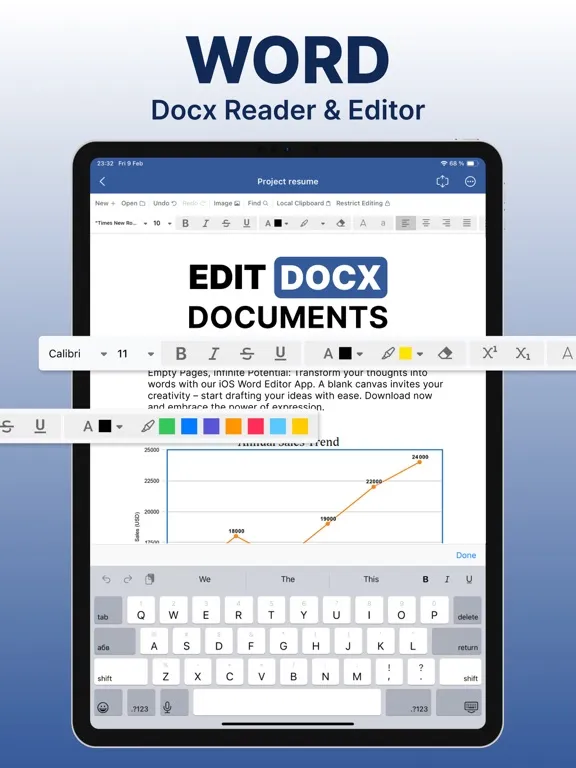 Office 7 iPad  سکرین شاٹس